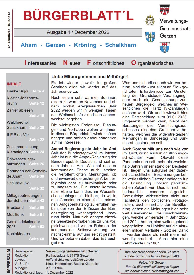 Bürgerblattl Dezember 2022