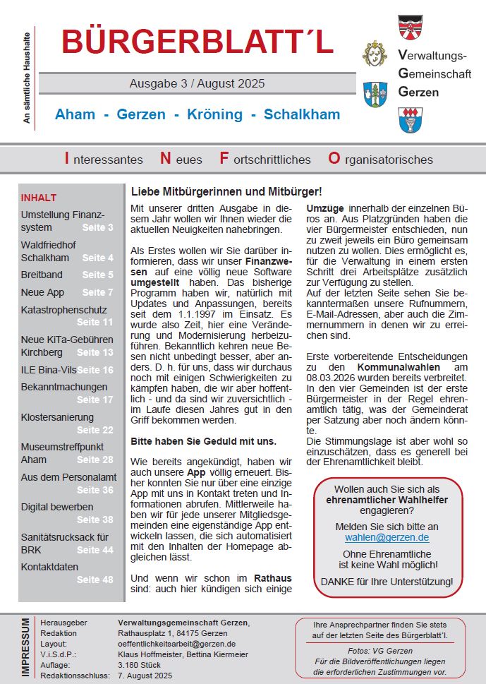 Bürgerblatt´l August 2025